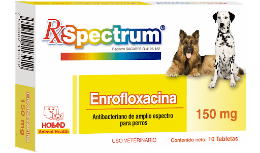 Rx Spectrum Enrofloxacina 150mg Caja 10 Tabletas