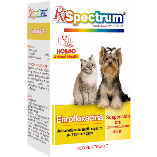 Rx Spectrum Enrofloxacina Suspensión Oral 40ml