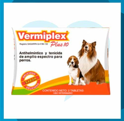 Vermiplex Plus 10kg Blister 2 Tabletas