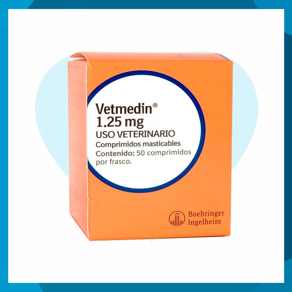 Vetmedin 1.25mg Frasco 50 Tabletas Masticables (requiere receta medica veterinaria vigente)