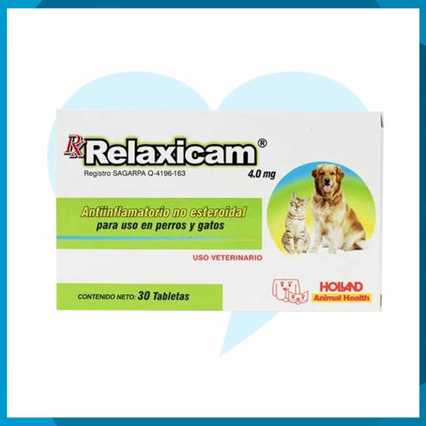 RX Relaxicam 4.0mg Caja 30 Tabletas (requiere receta medica veterinaria vigente)